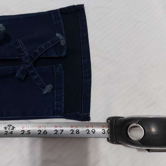 Tractr Front Slit Tie Detail & High Low Hem Jeans - Picture 8 of 16